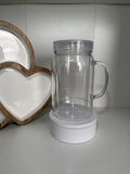 24 oz Acrylic Mason Jar w/ Handle
